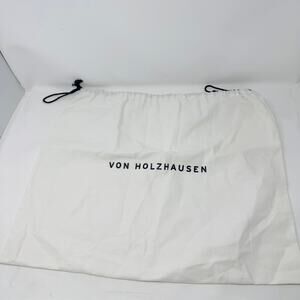 Von Holzhausen Cotton Dust Bag White Logo‎ Drawstring Storage Bag